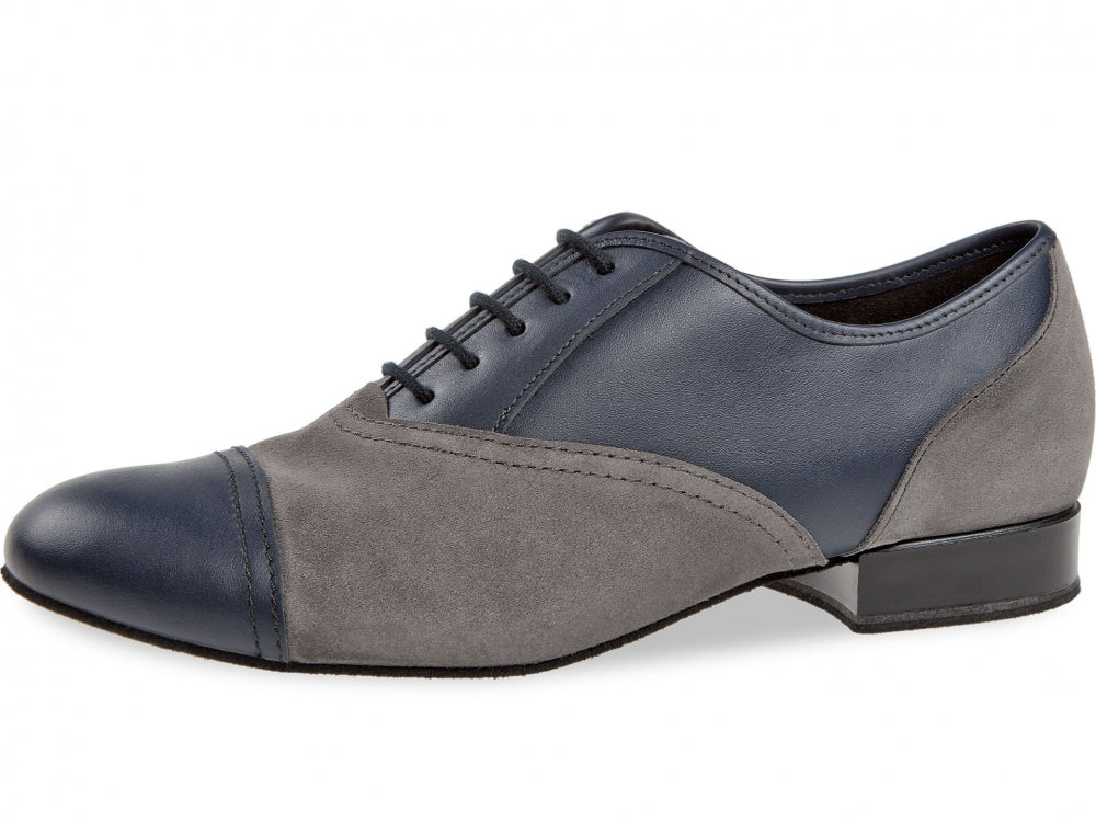 Diamant 077-025-445 navy-blue leather / grey suede
