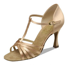 Load image into Gallery viewer, Supadance 1401 Ladies Open Toe Satin sandal with T-bar