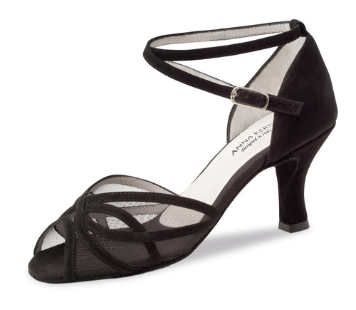 Anna Kern 740-60 Adele black suede with mesh