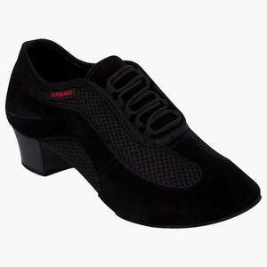 Supadance 8825 Ladies Closed Toe Black Suede & Mesh Practice Shoe