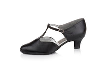 Load image into Gallery viewer, Freed of London - Moonstone red or black leather ladies closed toe shoe