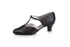 Freed of London - Moonstone red or black leather ladies closed toe shoe
