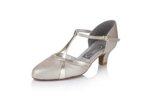 Freed of London - Nancy champagne/gold ladies closed toe shoe