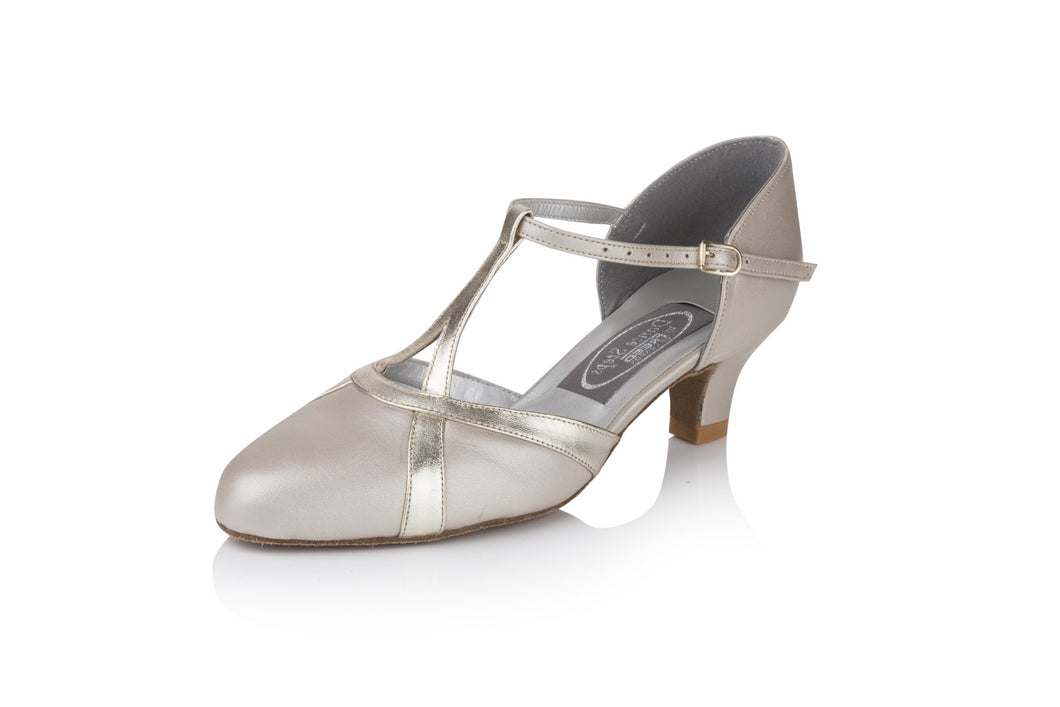 Freed of London Nancy champagne gold ladies closed toe shoe Stardust Dance Supplies Ltd