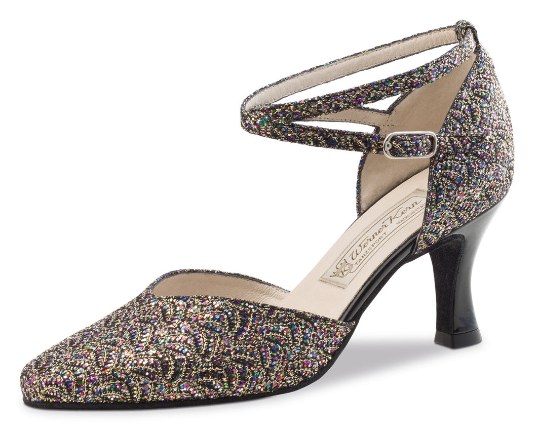 Werner Kern - Betty brocade multi/black patent