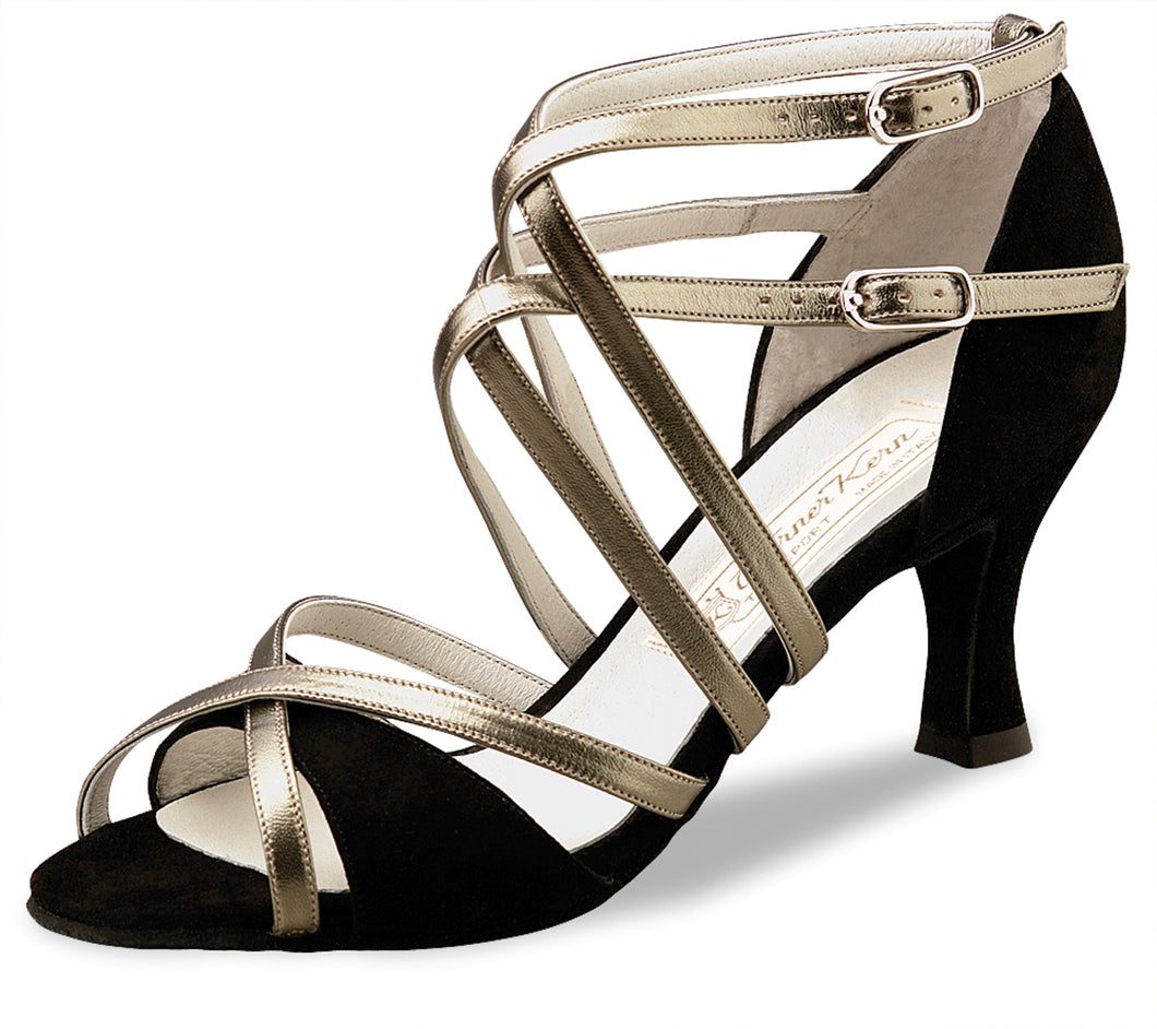 Werner Kern - Eva black suede/chevro antik